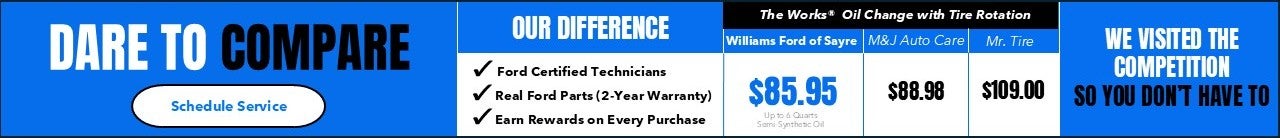 Dare to compare banner