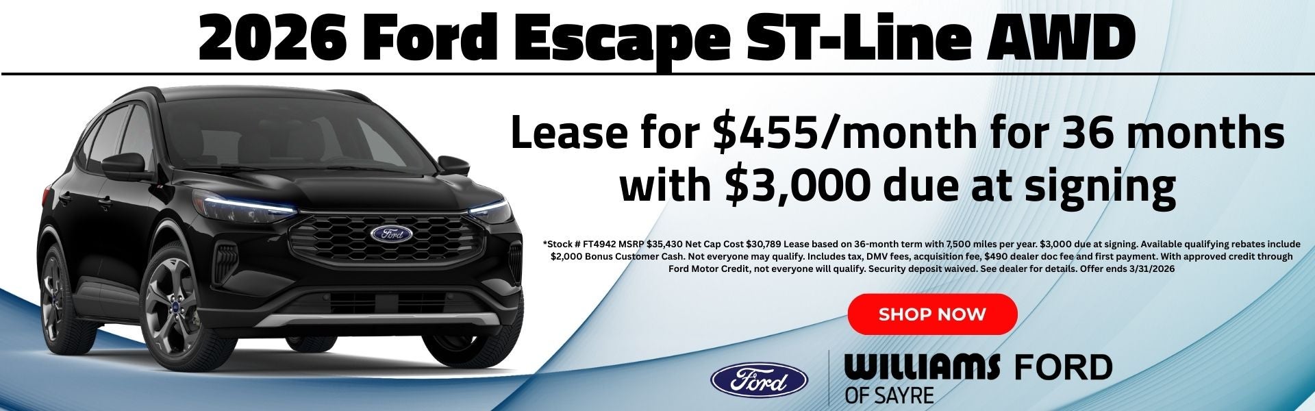 2026 Ford Escape ST-Line 